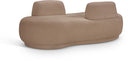 Argyle Teddy Fabric Upholstered Chaise/Loveseat - Beige