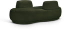 Argyle Teddy Fabric Upholstered Chaise/Loveseat - Green