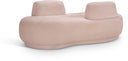 Argyle Teddy Fabric Upholstered Chaise/Loveseat - Pink