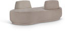 Argyle Chenille Fabric Upholstered Chaise/Loveseat - Beige