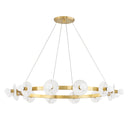 Aged Brass Austen Chandelier 40" by Hudson Valley