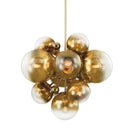 Vintage Polished Brass Kyoto Chandelier 36" by Corbett Lighting