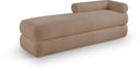 Kennedy Teddy Fabric Upholstered Bench - Beige