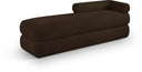 Kennedy Teddy Fabric Upholstered Bench - Brown