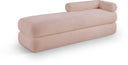 Kennedy Teddy Fabric Upholstered Bench - Pink