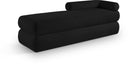 Kennedy Chenille Fabric Upholstered Bench - Black