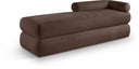Kennedy Chenille Fabric Upholstered Bench - Brown