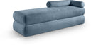 Kennedy Chenille Fabric Upholstered Bench - Light Blue