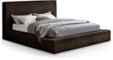 Dexter Corduroy Fabric Upholstered Bed - Brown