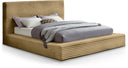 Dexter Corduroy Fabric Upholstered Bed - Camel
