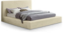 Dexter Corduroy Fabric Upholstered Bed - Cream