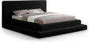 Drew Corduroy Fabric Upholstered Bed - Black