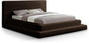 Drew Corduroy Fabric Upholstered Bed - Brown