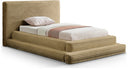 Drew Corduroy Fabric Upholstered Twin Bed - Camel