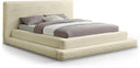 Drew Corduroy Fabric Upholstered Bed - Cream