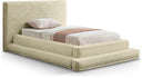 Drew Corduroy Fabric Upholstered Twin Bed - Cream