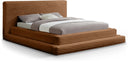 Drew Corduroy Fabric Upholstered Bed - Saddle