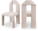 Bennett Chenille Fabric Upholstered Dining Chair - Beige