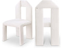 Bennett Chenille Fabric Upholstered Dining Chair - Cream