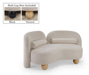 Daphne 64" Chenille Fabric Upholstered Loveseat - Beige