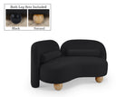 Daphne 64" Chenille Fabric Upholstered Loveseat - Black