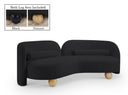 Daphne 89" Chenille Fabric Upholstered Sofa - Black