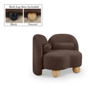Daphne Chenille Fabric Upholstered Chair - Brown