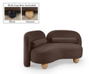 Daphne 64" Chenille Fabric Upholstered Loveseat - Brown