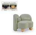 Daphne Chenille Fabric Upholstered Chair - Mint