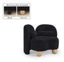 Daphne Velvet Upholstered Chair - Black