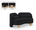 Daphne 64" Velvet Upholstered Loveseat - Black