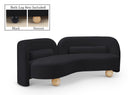 Daphne 89" Velvet Upholstered Sofa - Black