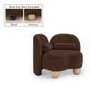 Daphne Velvet Upholstered Chair - Brown