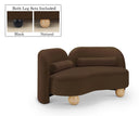 Daphne 64" Velvet Upholstered Loveseat - Brown