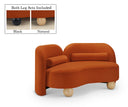 Daphne 64" Velvet Upholstered Loveseat - Cognac