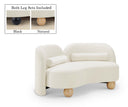 Daphne 64" Velvet Upholstered Loveseat - Cream