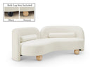 Daphne 89" Velvet Upholstered Sofa - Cream