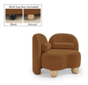 Daphne Velvet Upholstered Chair - Saddle