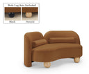 Daphne 64" Velvet Upholstered Loveseat - Saddle