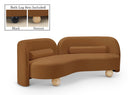 Daphne 89" Velvet Upholstered Sofa - Saddle