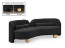 Daphne 89" Boucle Fabric Upholstered Sofa - Black