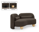 Daphne 64" Boucle Fabric Upholstered Loveseat - Brown