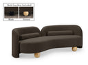 Daphne 89" Boucle Fabric Upholstered Sofa - Brown