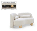 Daphne 64" Boucle Fabric Upholstered Loveseat - Cream