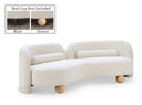 Daphne 89" Boucle Fabric Upholstered Sofa - Cream