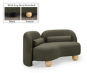 Daphne 64" Boucle Fabric Upholstered Loveseat - Olive