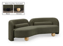 Daphne 89" Boucle Fabric Upholstered Sofa - Olive