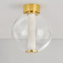 Vintage Brass Pietra Flush Mount 12" by Corbett Lighting, view 2