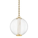 Vintage Brass Pietra Pendant 20" by Corbett Lighting, view 6