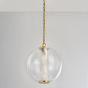 Vintage Brass Pietra Pendant 16" by Corbett Lighting, view 4